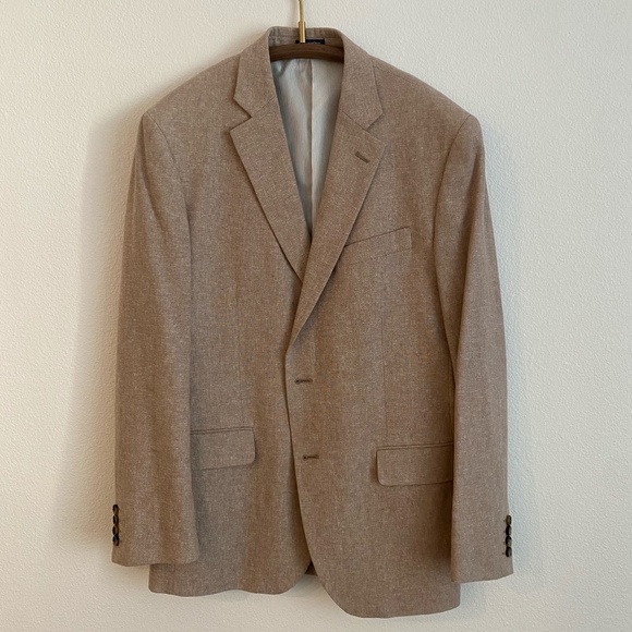 Stafford Men's Linen Blend Classic Fit Suit Blazer - 42R - Picture 1 of 10